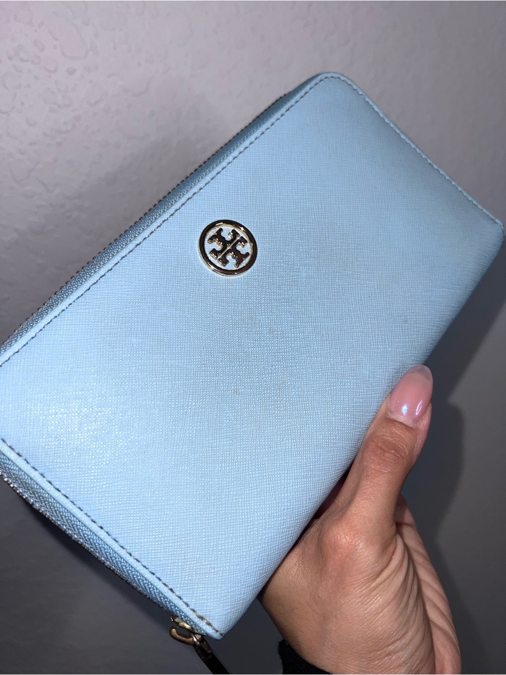 Tory Burch Crossbody Bag Purse Viva Striped & Wallet Black Leather Chain Strap - Picture 11 of 16